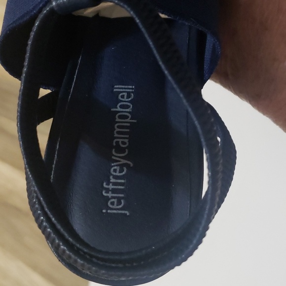 JEFFREY CAMPBELL ELASTO STRAPPY HEELED MULES SZ 8 - Picture 10 of 13